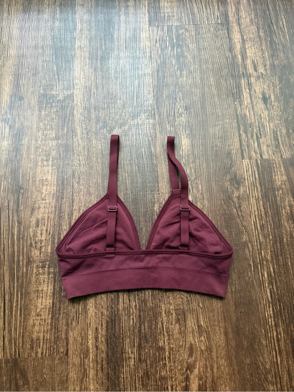 Bombas Women’s Burgundy Red Seamless Triangle Bralette - Size XS/S